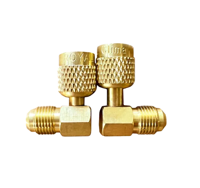 Переходник угловой 90°; 5/16"Mх1/4"F, с R410А на R22, упак. 2 шт. LT-AD78